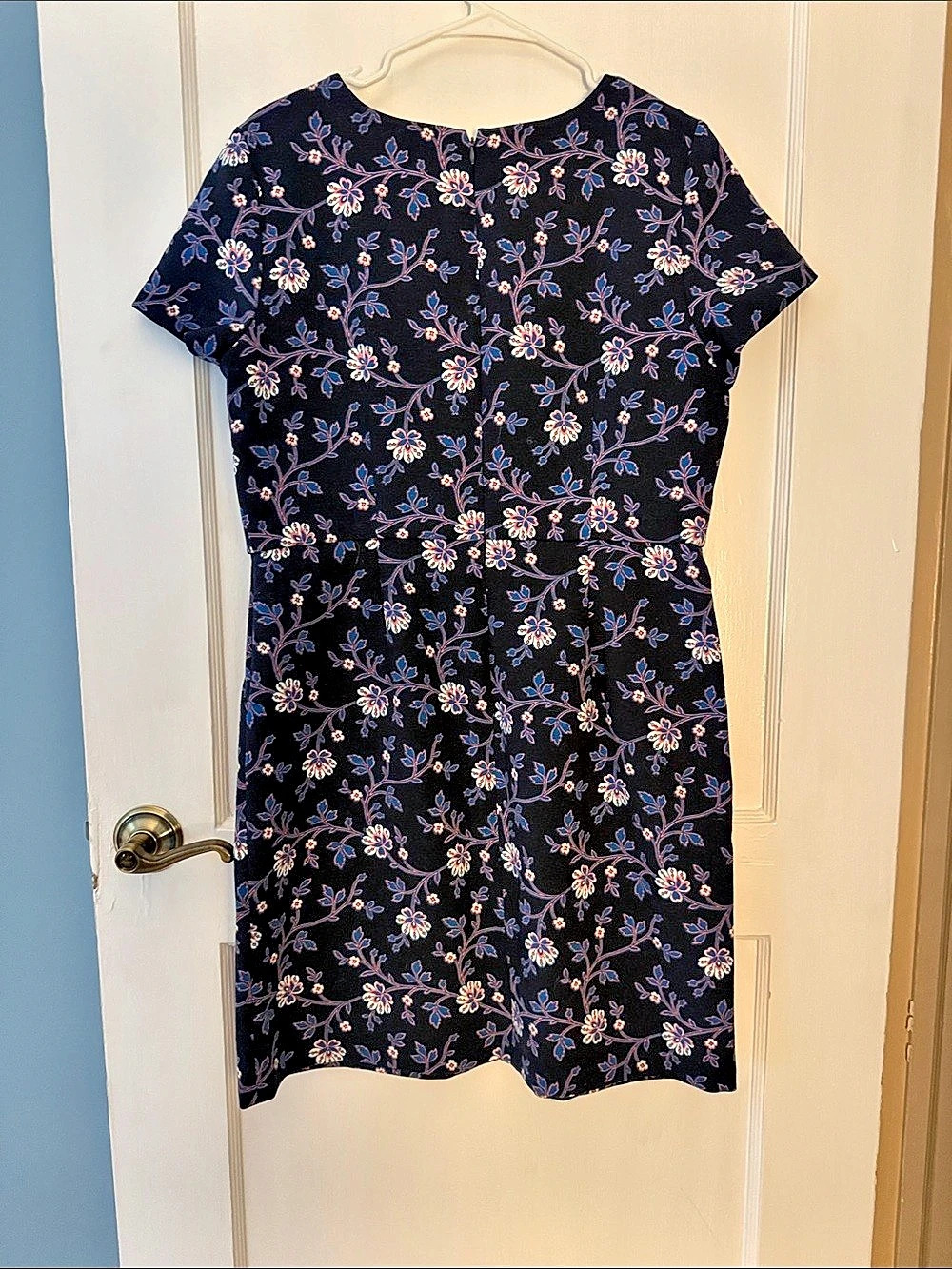 LOFT Floral Print Sheath Dress with Pockets Floral Mini Dress Size 12